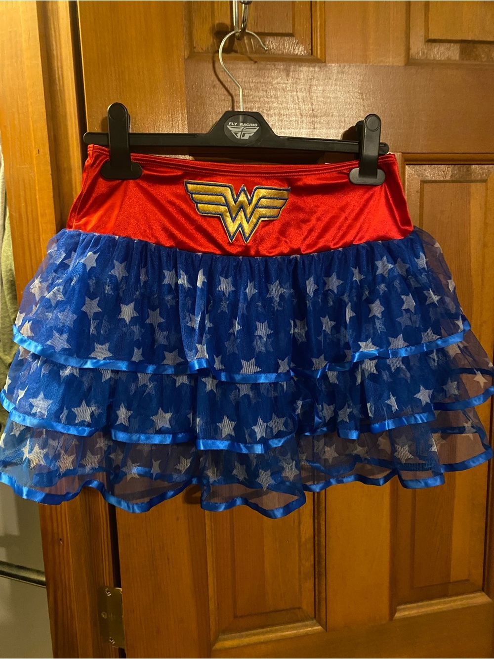 Undergirl Red and Blue Star Tulle Skirt with Gold Emblem
